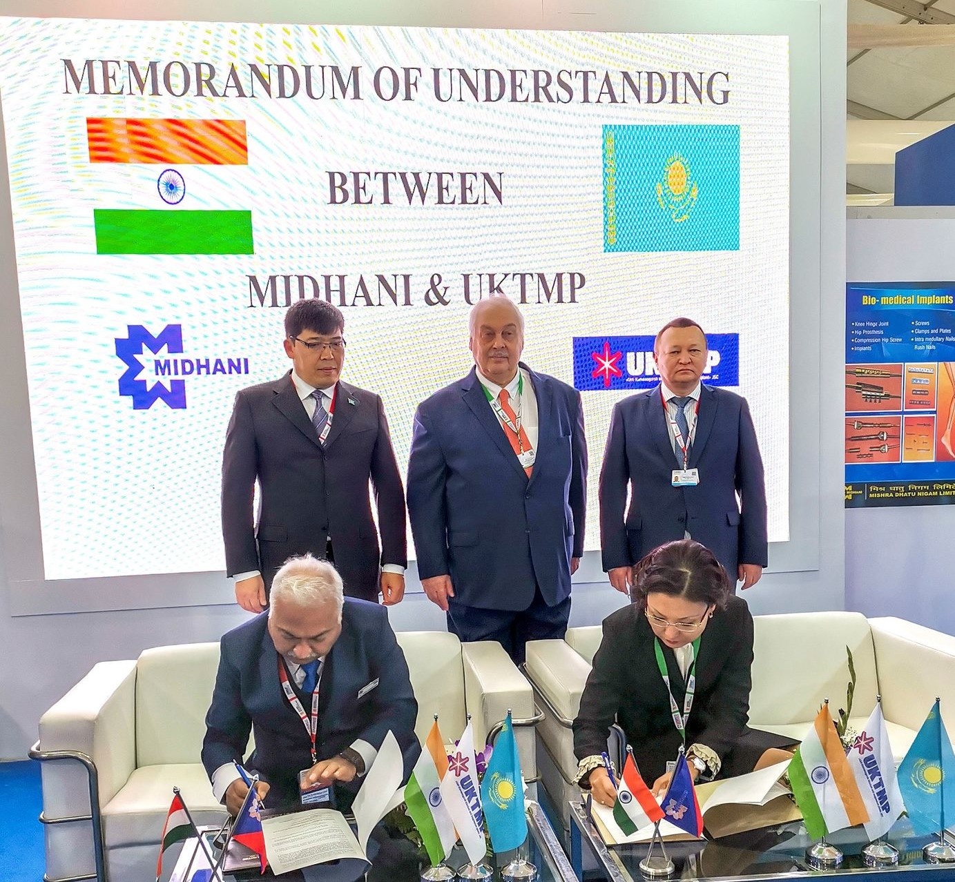 A MEMORANDUM of UNDERSTANDING SIGNED BETWEEN UKTMP JSC AND MIDHANI (INDIA)